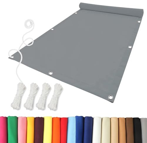 Sonnensegel Sonnenschutz 1.7 x 3 m Wintergarten und Terrassen Beschattung wasserabweisend, UV-beständig Schattennetz für Gewächshaus Pflanze Pergola Zaun Balkon, Hellgrau