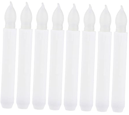 ORFOFE 8stücke Led-flammenlose Kerzen Dekorative Simulationskerzenlampe Für Halloween Weihnachten Party Ohne Batterie Rauchfrei Sicher