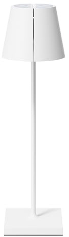 SIGOR Nuindie 2.0 tango Akku-Tischleuchte, schneeweiß | Dimmbar • schwenkbarer Leuchtenkopf • 38 cm • USB-C • 12 h Leuchtdauer