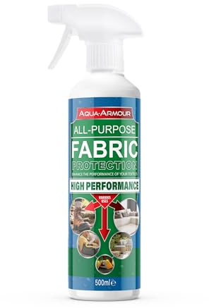Aqua-Armour - Fabric Protector Spray | Carpet & Upholstery Protection - Repels All Stains and Water - Suitable for Sofas, Car Seats, Shoes and More - 500ml
