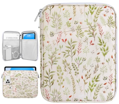 Dadanism 9-11 Tablette Housse Pochette pour iPad (A16) 11, iPad Air 11 M4/M3, iPad Pro 11 M5/M4, iPad 10é Gén/Air 5/4, iPad 9/8/7é Gén 10,2, Galaxy Tab A11+/A9+ 11, Tab M11 11, Feuille Beige