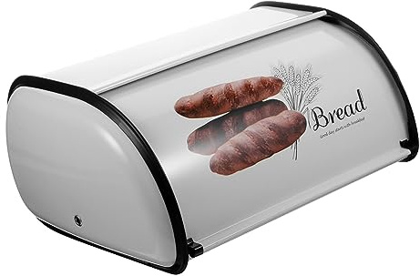 Amosfun Boîte à Pain en Fer pour Conservation du Pain Étanchéité, Design Vintage Délicat, pour Comptoir Cuisine, Robuste et Résistante la Rouille