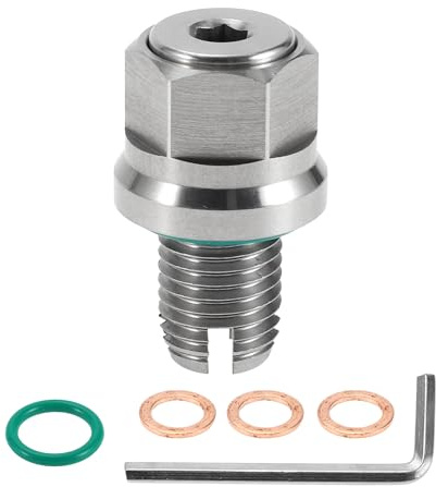 TUCKBOLD Boulon De Vidange D'Huile Pour Ford Argenté 2Pcs Anti-Fuite | Réparation Filetage, Voiture, Moto, Bateau, Matériau Cuivre Et Acier Inoxydable, Compatible Pour Chevy, Pour GMC, Pour Jeep