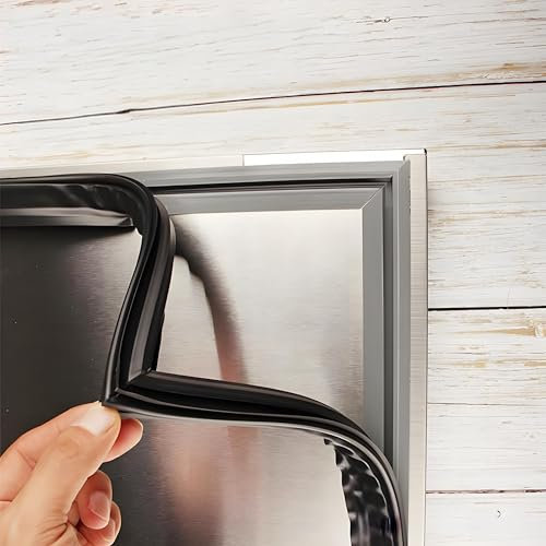 JIEZM Magnetdichtung Profil Universal Türdichtung Set Magnetdichtung Gummidichtung Dichtung zum Einklemmen in Kühlschrank Kühl-Gefrier-Kombination,Schwarz