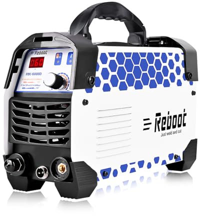 Reboot 60A Plasma Cutter Dual Voltage 120V/240V, 1/2 Clean Cut IGBT Inverter, Portable Metal Cutting Machine with Torch & Tips - RBC6000D 2025 Upgraded