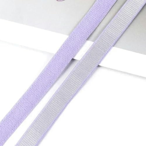 Banda elástica de nailon para ropa interior, 5 metros, 6-25 mm, cinturón elástico de goma, correa de sujetador suave, cinta de resorte, accesorios de costura para bricolaje, color morado claro, 6 mm