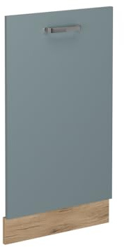 Vicco Panel Frontal del lavavajillas R-Line, Gris Azulado, 45 cm | Para lavavajillas totalmente integrado de 45 cm · Sin encimera · ✓ A juego con el frente de cocina · ✓ Libremente combinable