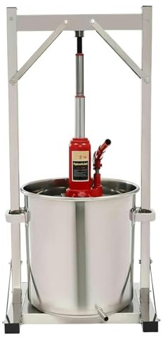 TAIPINGOZ Pressoir à Fruits Manuel, Presse à Fruits, Pressoir à Fruits et vin, 22 L/5,8 Gal, en Acier Inoxydable, Presse-Fruits, Fromage, Herbes, vin, Presse-Agrumes Manuel