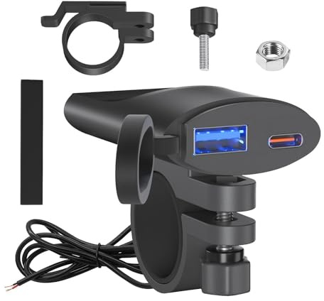 Motorrad -Telefonladegerät, Telefonladegerät für Motorrad PD Motorrad | 12V-24V Ultra-Narrow-Ladeanschluss Doppelkürzung Adapter für Tablet