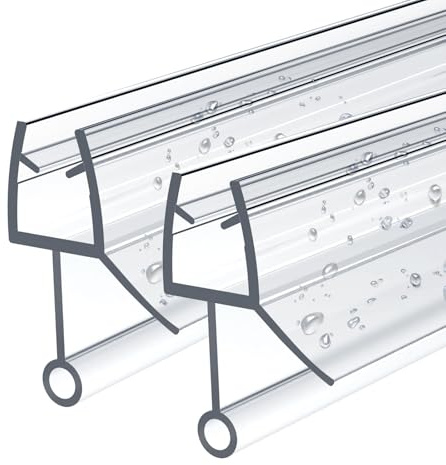 EMKE Duschdichtung für 4–6 mm Glas | 2er Set Ersatz-Dichtung 600 mm | Wasserabweiser & Schwallschutz für Duschtür & Duschkabine im Bad