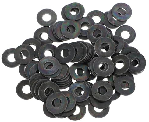 HOUDERCO 100 Pezzi Rondelle Piatte Ferro Design per Esterni Guarnizioni Metalliche Resistenti per Bulloni Umidi e Pesanti