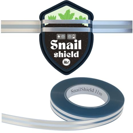 Snail Shield 2025 - Kit électrique pour plate-bande surélevée à escargots - Avec ruban de clôture de 11 m - Protection contre les limaces et les escargots - Pour jardins, parterres de légumes, plantes