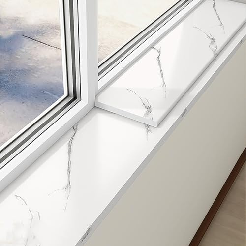 Cubierta Del Alféizar De La Ventana, Alféizar De Ventana Panel De Remate, Lámina Acrílica, Fácil Instalación, Para Baño, Sala De Estar Y Balcón(White,100x8cm/39.4x3.1in)