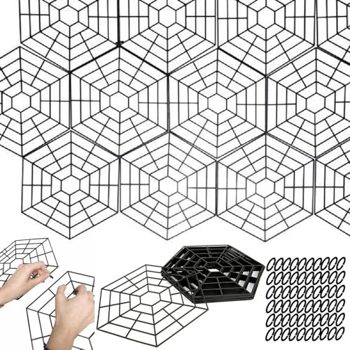 Couverture étang, Filet d'étang, 20pcs / Set Couverture de Garde hexagonale, Filet en Nylon Flottant, Accessoires de Protection pour résister aux Corbeaux des hérons, pour Les bassins Koi