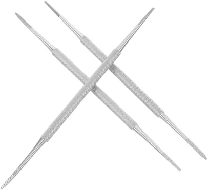 Veemoon Kit de 3pcs en Acier Inoxydable Léger et Portable pour Enlever Cuticules Cuillère à Repousser Ongles, pour Salon et Usage à Domicile