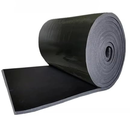 Tapis d'isolation Phonique Rouleau Mousse Caoutchouc Autocollant Idéal Toitures Isolation Phonique Polyvalente Facile Découper Protection S Meubles S Voitures.(10mm-50cmx200cm)