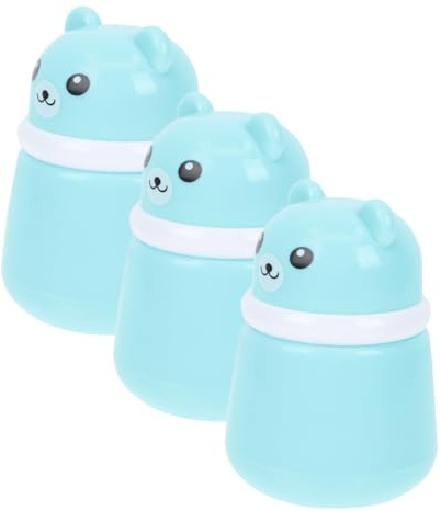 MILISTEN 3 Stück Leere Puderquaste Box Körperpuder Behälter Bärenform Auslaufsicher Tragbar Für Lose Puder Babypuder Reise Hautpflege