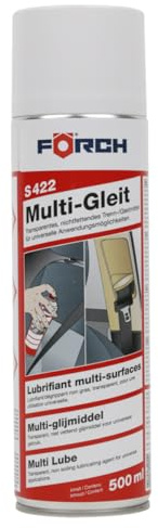 Lubricante Multiusos Transparente en Spray 500 ml - S422 | Uso Profesional y Doméstico | Para Plástico, Goma y Metal | No Graso, Antiestático y Repelente al Agua | Evita Ruidos, Atascos y Corrosión
