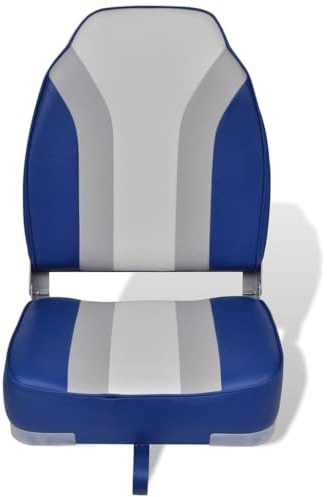 Generico Sedile per Barca Ribaltabile con Schienale Alto,Blu,5.15kg,90773
