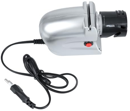Holibanna Affûteur de Couteaux Électrique 20w Bac Récupérateur, Design Compact en Plastique et Métal, Système D'affûtage Rapide Cuisine et Usage Domestique Couleur Couleur Aléatoire