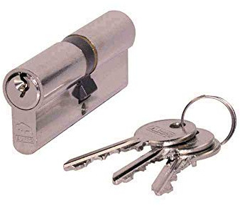 ABUS Profilzylinder Buffo - Stiftzylindertechnik, mattvernickelt, 35/35 | Sicherheitszylinder mit 5 Stiften, inkl. 3 Schlüssel – ideal für Türschlösser, einfache Montage