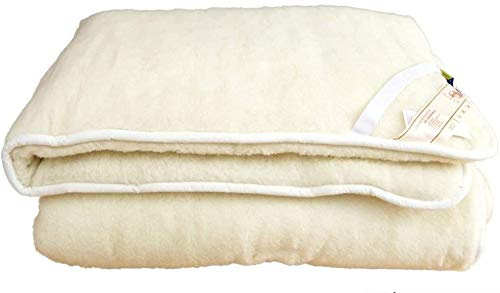 Unterbett, Matratzenauflage, Bettauflage, Schonbezug 100% Wolle (160x200)