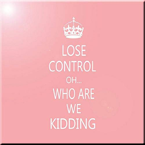 Rikki Knight Keep Calm Oh. Keramikfliese mit Aufschrift Who Are we Kidding, 15 x 15 cm, Hellrosa