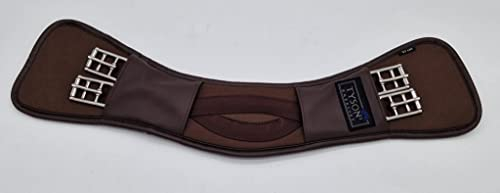 Tysons Breeches Sattelgurt Ohne Lastik Mondgurt Mond Gurt 45 50 55 60 65 70 75 80 85 90 cm Schwarz o.Braun Kurzgurt (70, Braun)