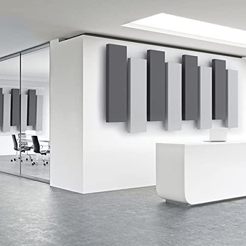 Acoustimac DMD Stagger Acoustic Panel Design Pack: 8 Pcs 8)4'x1'x2 4-gray & 4-charcoal