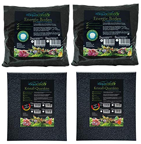 aquacando Aquarium-Bodengrund Set | kompatibel zu Juwel Lido 120 Farbe Brilliantschwarz