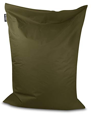 BuBiBag Sitzsack - rechteckiges Bodenkissen in 28 Farben und 7 Varianten - Outdoor Sitzsäcke Indoor Beanbag für Kinder und Erwachsene (Khaki-170x150 cm)