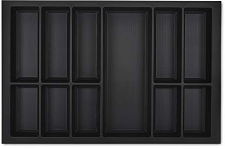 ORGA-BOX VII Design Cubertero Negro 726 x 474 mm para Cajones de Siematic Warendorf KH Cocinas etc. con Carcasa de 80 cm