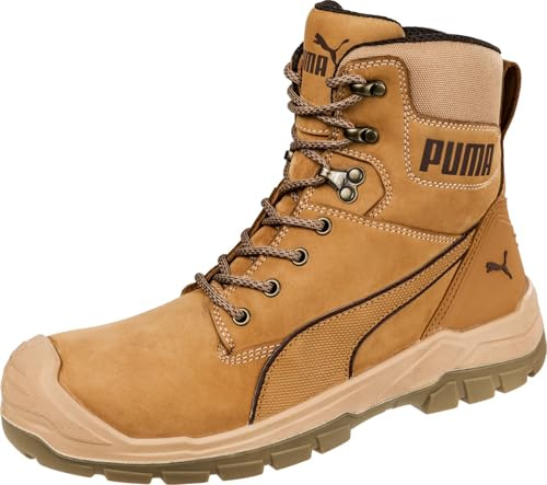 PUMA Safety Men's Conquest Waterproof Composite Toe EH Side Zip Work Boot, Wheat, 13 Medium