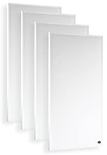 Könighaus Infrarotheizung im Set ✓ Elektroheizung 5 x 600W ✓ 3000 Watt ✓ 60 qm heizen für große Räume ✓ Farbe: Weiß
