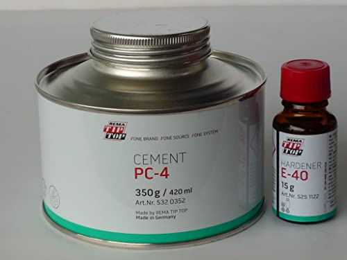 Tip Top Plastic Ciment PC-4 350 g et durcisseur E40 15 g Colle PVC 532035-15