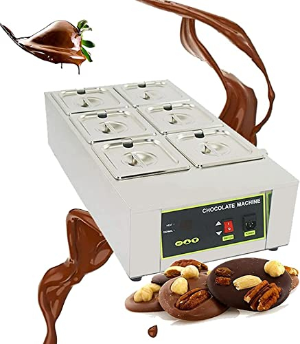 Melting Pot Professionale per Cioccolato, Macchina per Temperare Cioccolato Elettrica da 1000 W, Melting Pot Commerciale per Cioccolato, Scaldavivande in Acciaio Inossidabile, Scioglitore per CIO