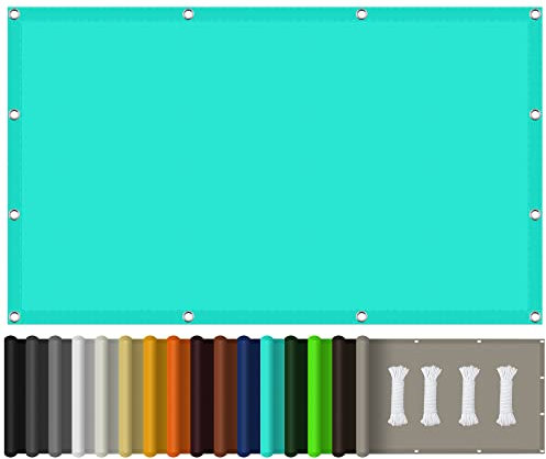 Voile D‘ombrage Rectangulaire 1.4 x 2.4 m Imperméable Voiles D'ombrage Filet D'ombrage Protection des Rayons UV à 98% avec Corde pour Patio Jardin Terrasse Extérieur, Bleu Ciel