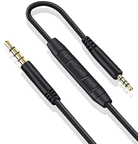 Replacement Audio Cable for Bose Headphones Cord Wire 3.5mm to 2.5mm | Compatible with Bose 700 Quietcomfort 25 QC25 35 QC35 QC35II 45 QC45 JBL Tune 710BT 660NC 760NC, in-line Mic & Volume Control