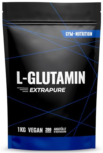 L-Glutamin Pulver 1000g / 1kg – Hochdosiert – Laborgeprüft & vegan – produziert in Deutschland – Neutraler Geschmack