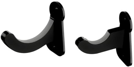 LAUGHERER 1 Paar Acryl Baseball Wand Montiert Halter Baseballschläger Display Softball Schläger Rack Sammlung Halterung Schwarz Langlebig Einfach zu bedienen