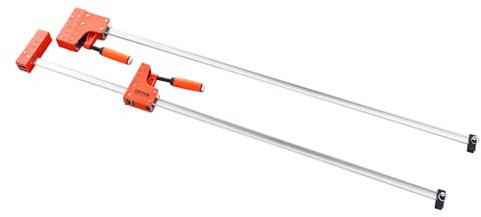 VEVOR Lot de 2 colliers de serrage parallèles de 127 cm pour le travail du bois, pinces F avec limite de charge de 500 kg, pression uniforme, plastique haute résistance et acier au carbone, pinces à