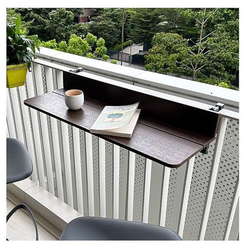 Balkontisch Zum Aufhängen, Klappbar Balkonhängetisch, Balkontisch Zum Einhängen, Balkontisch Klappbar Hängetisch, Für Balkongeländer Terrasse Garten Büro Patio Außenbereich(27x120cm/10.6x47.2in)