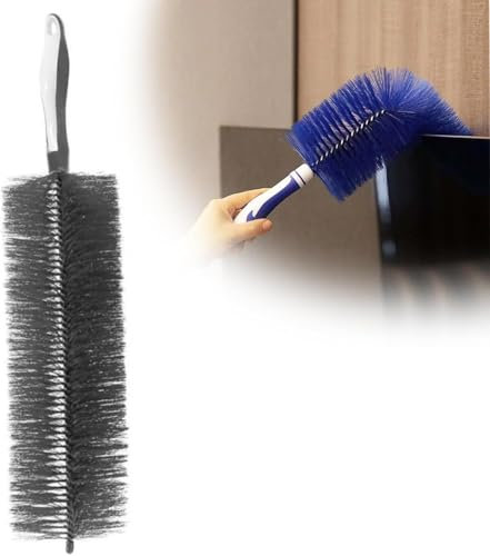 Flexible Fan Dusting Brush, Microfiber Dust Collector, Bendable Dusting Brush for Electric Fan, Multifunctional Cleaning Brushes for Household Use (Grey)