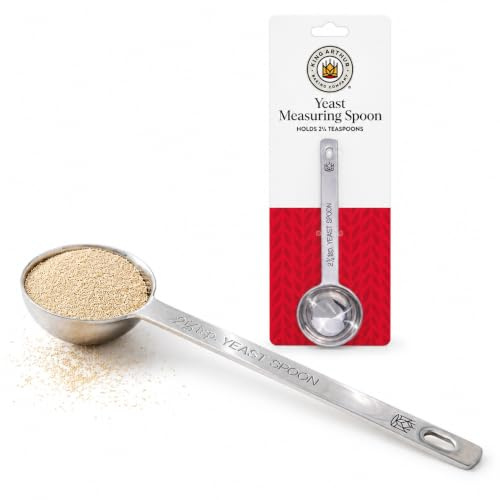 King Arthur Baking Company Yeast Measuring Spoon, 18/8 Stainless Steel, Holds 2.25 Teaspoons, For Bulk Yeast And Bread Baking, Pastries, And Rolls