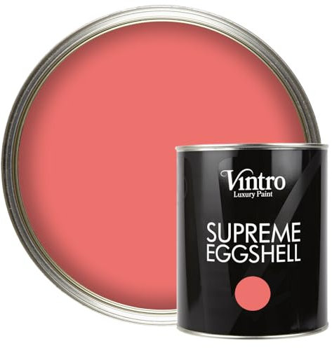 Vintro Paint | Blush Pink Eggshell Paint | for Walls | Wood | Trim | Satin Furniture Paint | Interior & Exterior Use. 1 Litre (Blush Pink - Marilyn's Blush)