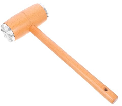 Ciieeo Dual-Sided Meat Tenderiser Hammer Wooden Mallet Tool for Steak and Meat Flattening Head