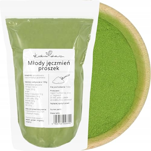 Erba d'Orzo in Polvere Naturale 1 kg | Ricca di Proteine, Fibre e Vitamine | Ideale per Frullati, Smoothie, Succhi Detox e Ricette Salutari | KUCHNIA ZDROWIA