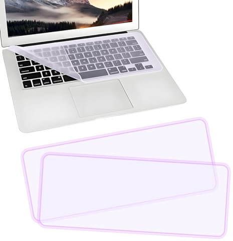 EKIND 2 Sheets Universal Waterproof and Dustproof Keyboard Cover for 15-17 Inch Laptops, with Keypad Keyboard Cover Size (L:14.17 x W:5.08), Ultra Thin Silicone Skin Protector (Purple)