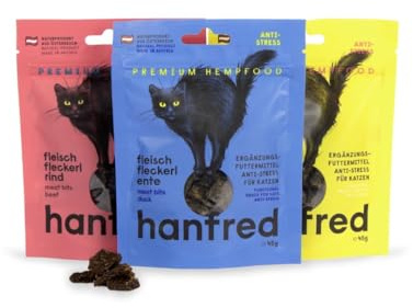 Katzensnack Mix – Hanfred Leckerli zur Stressreduktion, getreidefrei & natürlich, 45g Monoprotein Snack