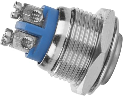 Marhynchus Interrupteur à Bouton-poussoir en Métal étanche, Mini Interrupteur Durable de 16 Mm pour Garde D'entrée, 5 Pièces/ensemble pour Divers équipements électriques Supplémentaires (Gaotou)